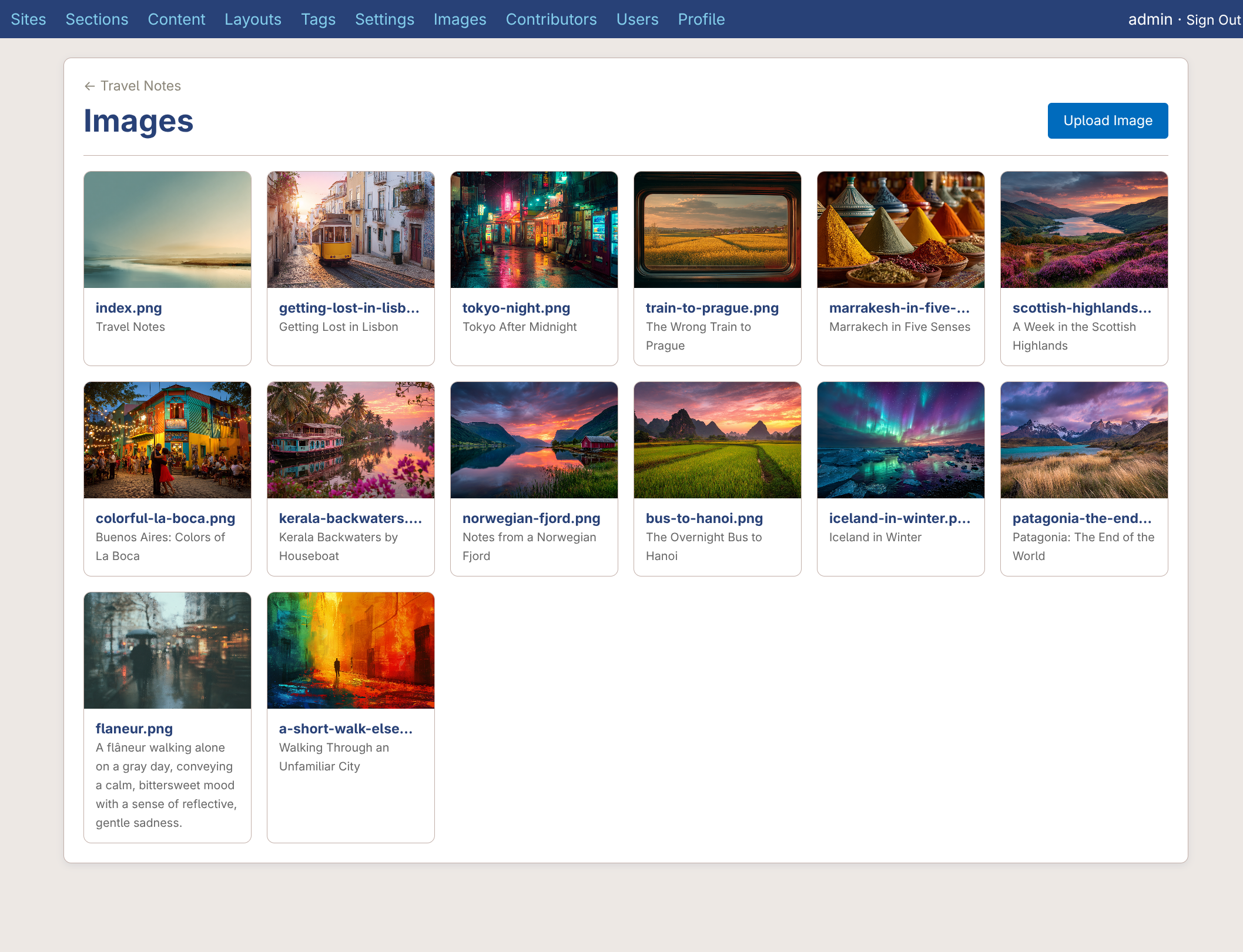 list images